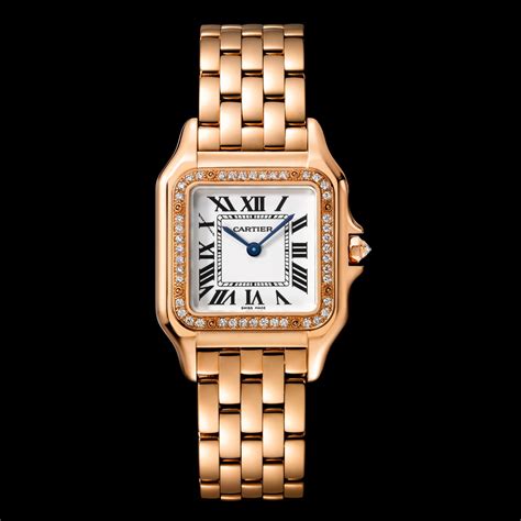 cartier rose gold watch men|cartier panthere watch rose gold.